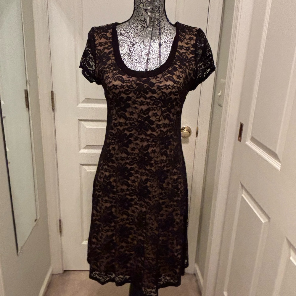 Karen Kane black lace dress